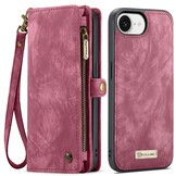 iPhone 17e / iPhone 16e  hoesje Vintage 2 in 1 portemonnee - Rood