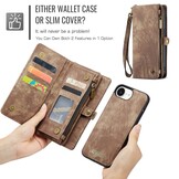 iPhone 17e / iPhone 16e  hoesje Vintage 2 in 1 portemonnee - Bruin