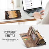 iPhone 17e / iPhone 16e  hoesje Vintage 2 in 1 portemonnee - Bruin