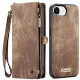 iPhone 17e / iPhone 16e  hoesje Vintage 2 in 1 portemonnee - Bruin