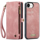 iPhone 17e / iPhone 16e  hoesje Vintage 2 in 1 portemonnee - Roze