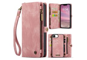Caseme iPhone 17e / iPhone 16e  hoesje - Vintage 2 in 1 portemonnee - Roze