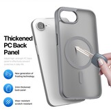 Dux Ducis Yind Iphone 16e hoesje – slanke backcover met volledige MagSafe ondersteuning - Grijs