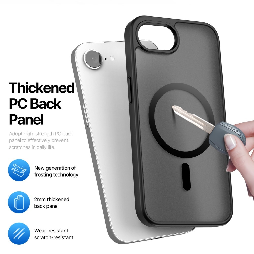 Dux Ducis Yind  iPhone 17e / iPhone 16e  hoesje – slanke backcover met volledige MagSafe ondersteuning - Zwart