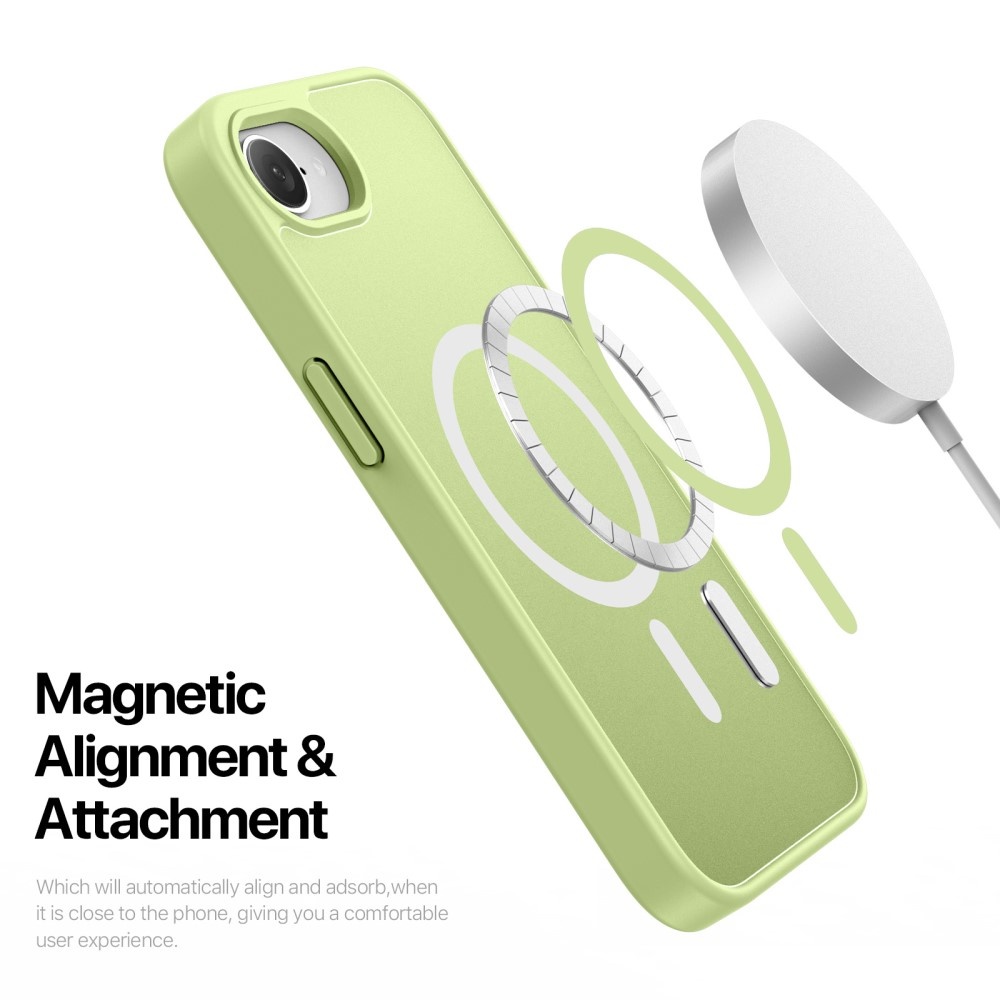 Dux Ducis Yind iPhone 17e / iPhone 16e  hoesje – slanke backcover met volledige MagSafe ondersteuning - Limoen Groen