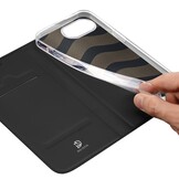 iPhone 16e  hoesje Slim Bookcase - Zwart