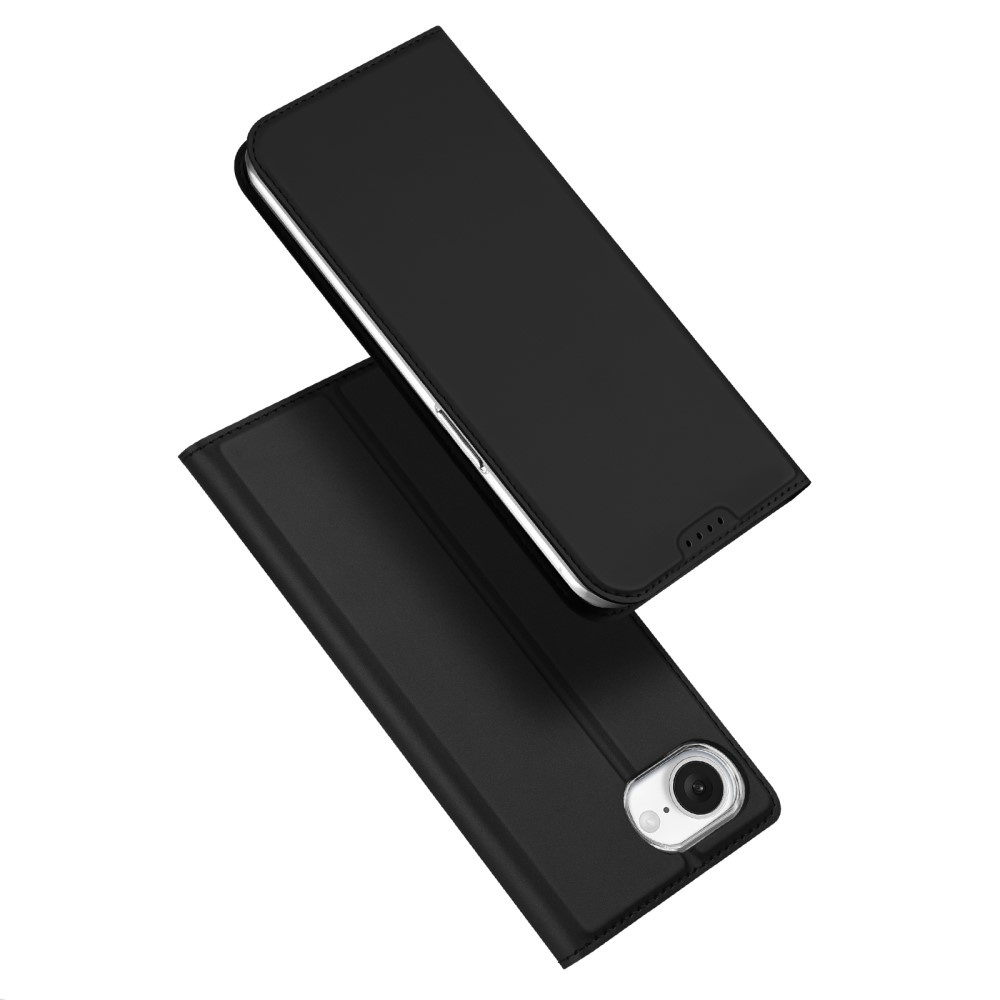 iPhone 16e  hoesje Slim Bookcase - Zwart