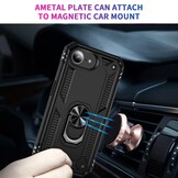 iPhone 17e / iPhone 16e hoesje Armor backcover met ringhouder - Zwart