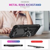 iPhone 16e hoesje Armor backcover met ringhouder - Zwart