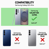 Samsung Galaxy S25 Ultra leren afneembare 2-in-1 bookcase telefoonhoes - Zwart