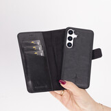 Samsung Galaxy S25 Plus leren afneembare 2-in-1 bookcase telefoonhoes - Zwart