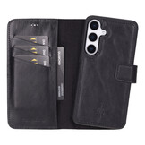 Samsung Galaxy S25 Plus leren afneembare 2-in-1 bookcase telefoonhoes - Zwart