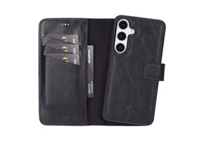 NorthLife Samsung Galaxy S25 Plus - Leren Afneembare 2-in-1 bookcase telefoonhoes - Zwart