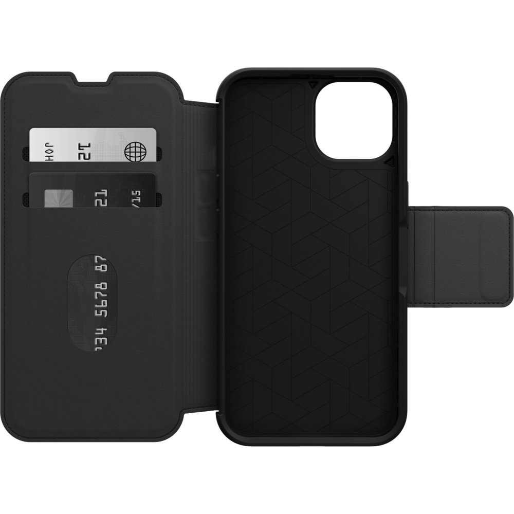 iPhone 16e Otterbox Strada Case leren bookcase hoesje - Zwart