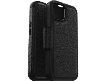 Otterbox - iPhone 16e - Strada Case leren bookcase hoesje - Zwart