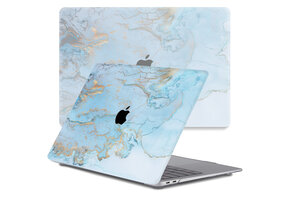 Lunso MacBook Air 13 inch (2018-2019) cover hoes - case - Marble Ariel