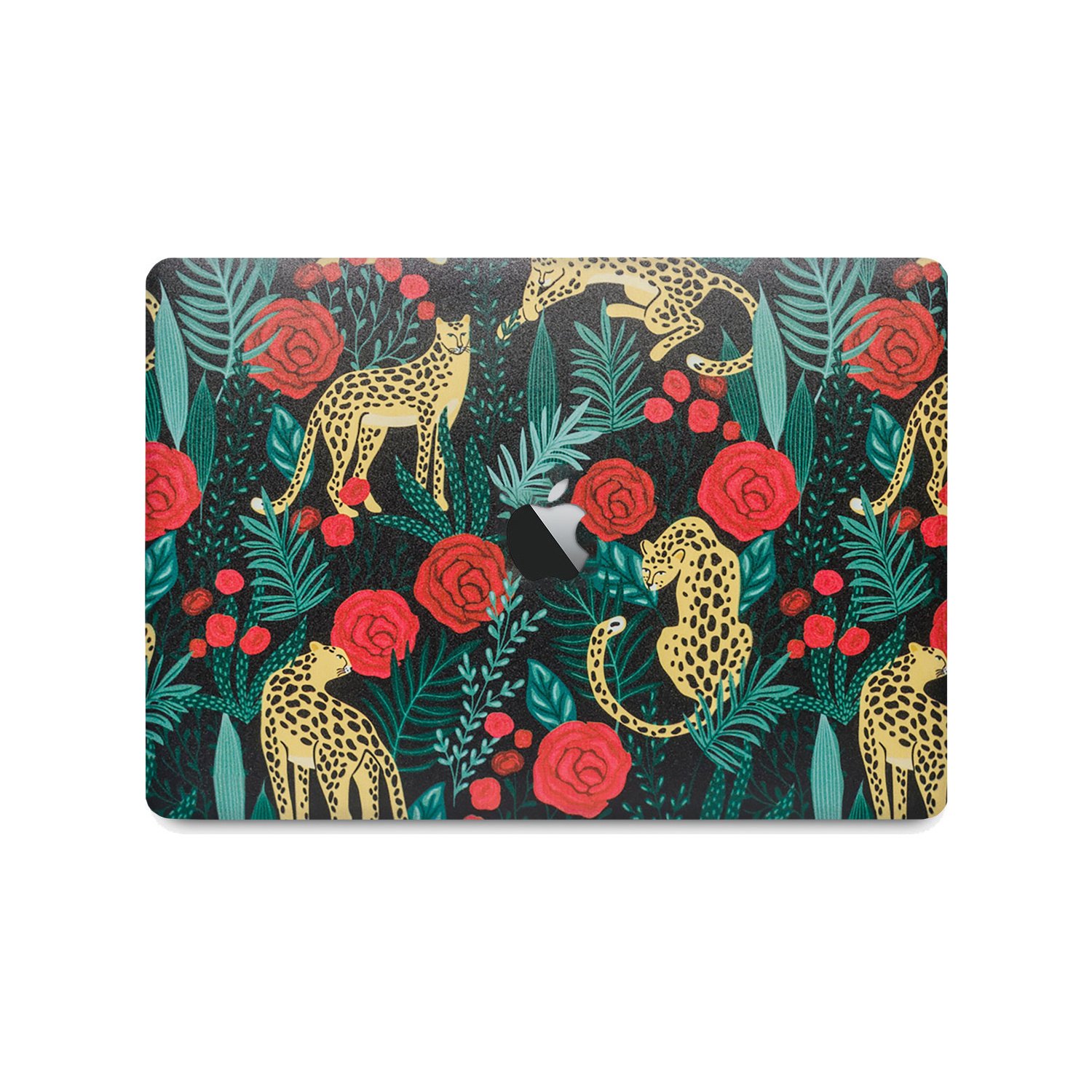 Lunso Leopard Roses cover hoes voor de MacBook Pro 13 inch (2016-2019)
