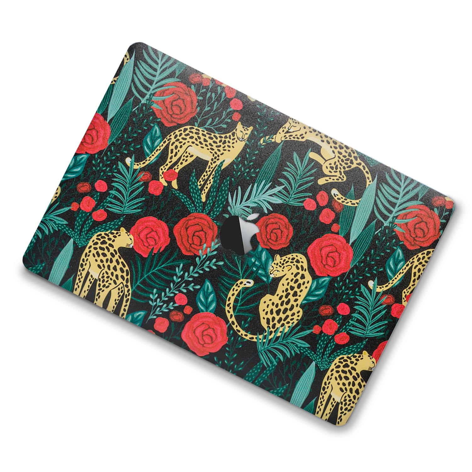 Lunso Leopard Roses cover hoes voor de MacBook Pro 13 inch (2016-2019)