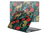 Lunso MacBook Air 13 inch (2018-2019) cover hoes - case - Leopard Roses