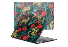 Lunso MacBook Air 13 inch (2018-2019) cover hoes - case - Leopard Roses