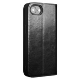 iPhone 16e leren bookcase hoesje - Zwart
