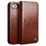 iPhone 16e leren bookcase hoesje - Bruin