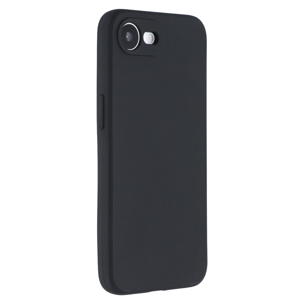 iPhone 16e Hoesje Flexibel siliconen Backcover - Zwart