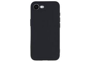 Lunso iPhone 16e hoesje - Flexibel siliconen Backcover - Zwart