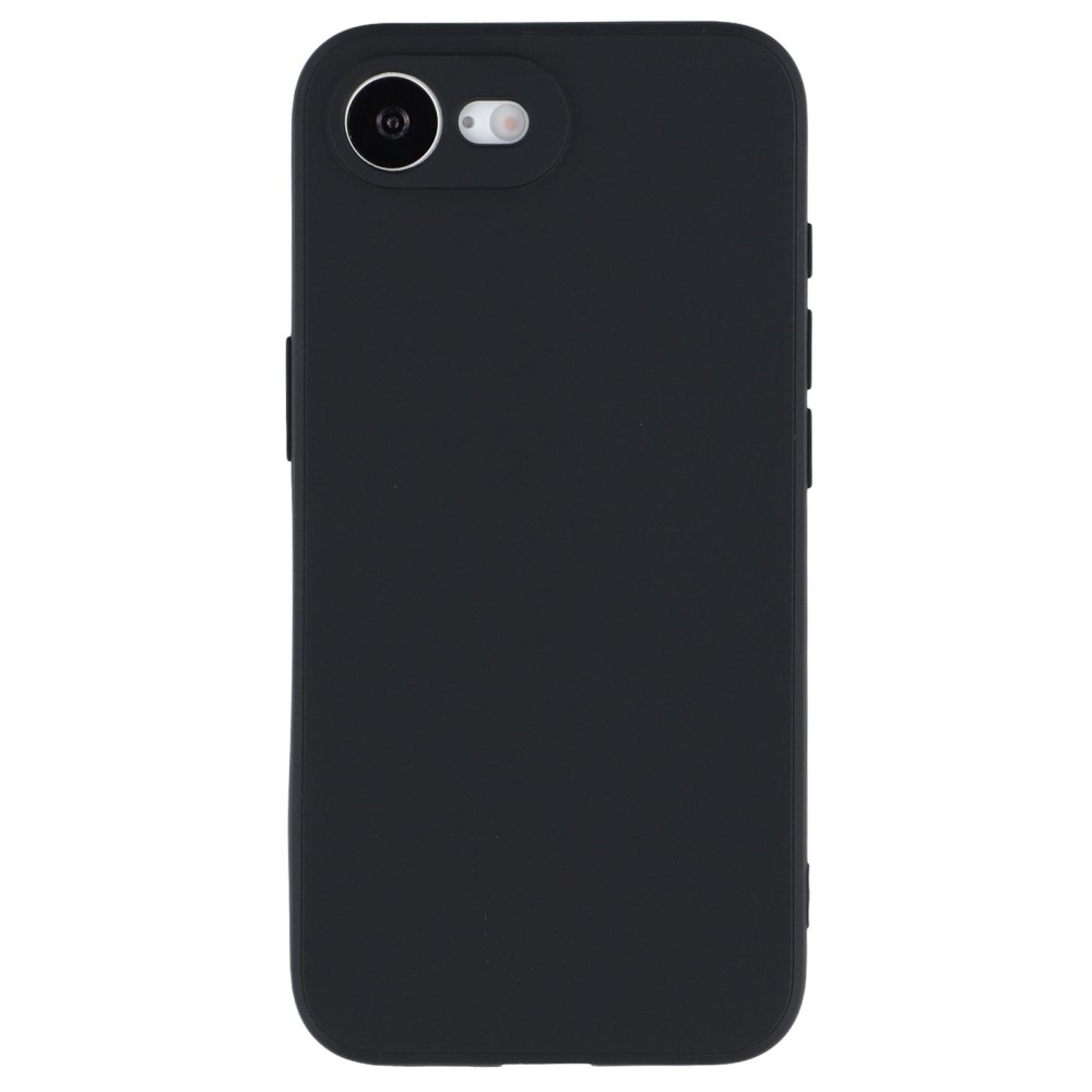 iPhone 16e Hoesje Flexibel siliconen Backcover - Zwart