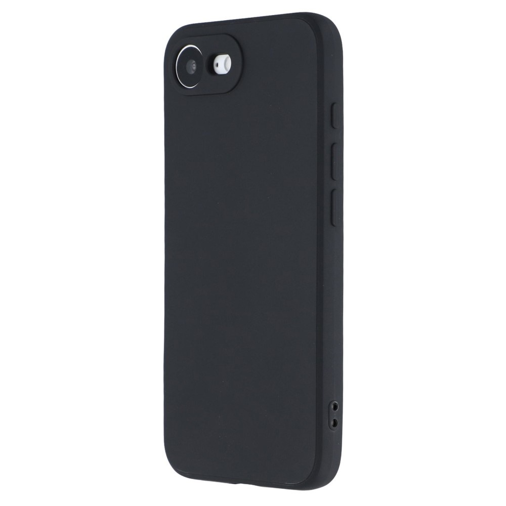 iPhone 16e Hoesje Flexibel siliconen Backcover - Zwart