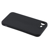 iPhone 16e Hoesje Flexibel siliconen Backcover - Zwart