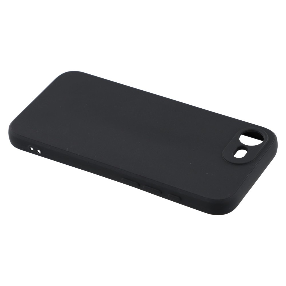 iPhone 16e Hoesje Flexibel siliconen Backcover - Zwart