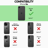 iPhone 17e / iPhone 16e Hoesje Flexibel siliconen Backcover - Army Groen