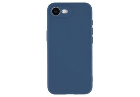Lunso iPhone 16e hoesje - Flexibel siliconen Backcover - Donkerblauw