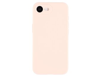 Lunso iPhone 16e hoesje - Flexibel siliconen Backcover - Lichtroze