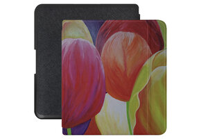 Lunso Kobo Forma hoes (8 inch) - Vegan Saffiano Leren sleepcover - Tulpen