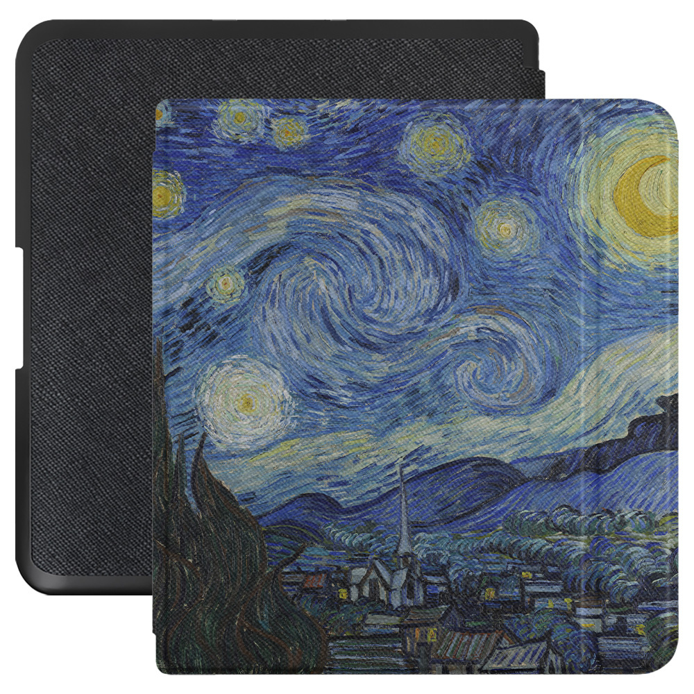 Kobo Forma hoes (8 inch) Vegan Saffiano leren sleepcover - Van Gogh Sterrennacht