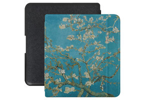 Lunso Kobo Forma hoes (8 inch) - Vegan Saffiano Leren sleepcover - Van Gogh Amandelbloesem