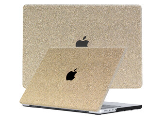 Lunso MacBook Pro 13 inch M1/M2 (2020-2022) cover hoes - case - Glitter Goud