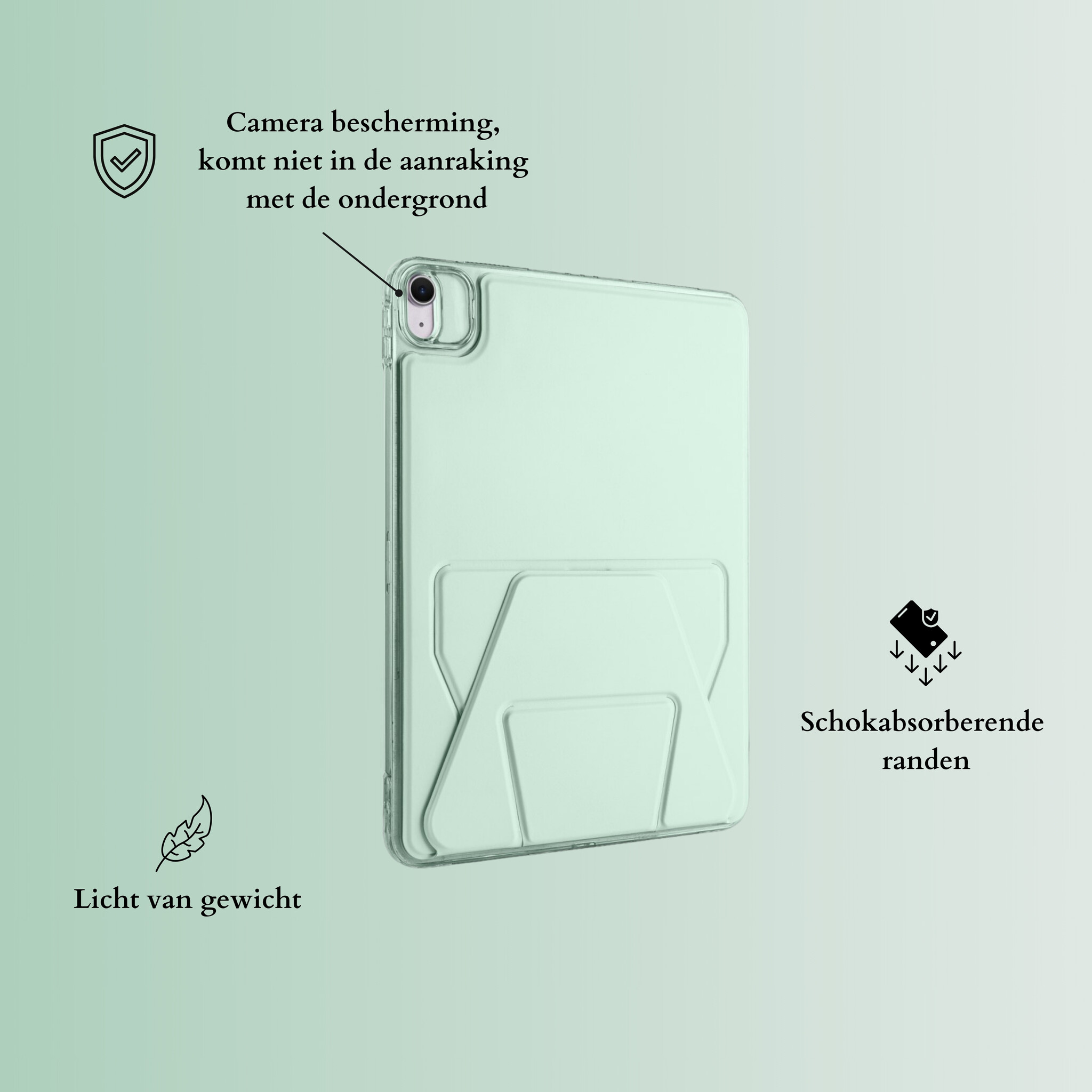 Stevige en slanke back cover hoesje voor iPad Air 13 inch 2024/2025 met standfunctie