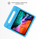 iPad Air 11 inch (2024/2025) EVA Schokbestendige Kinderhoes met handvat - Lichtblauw