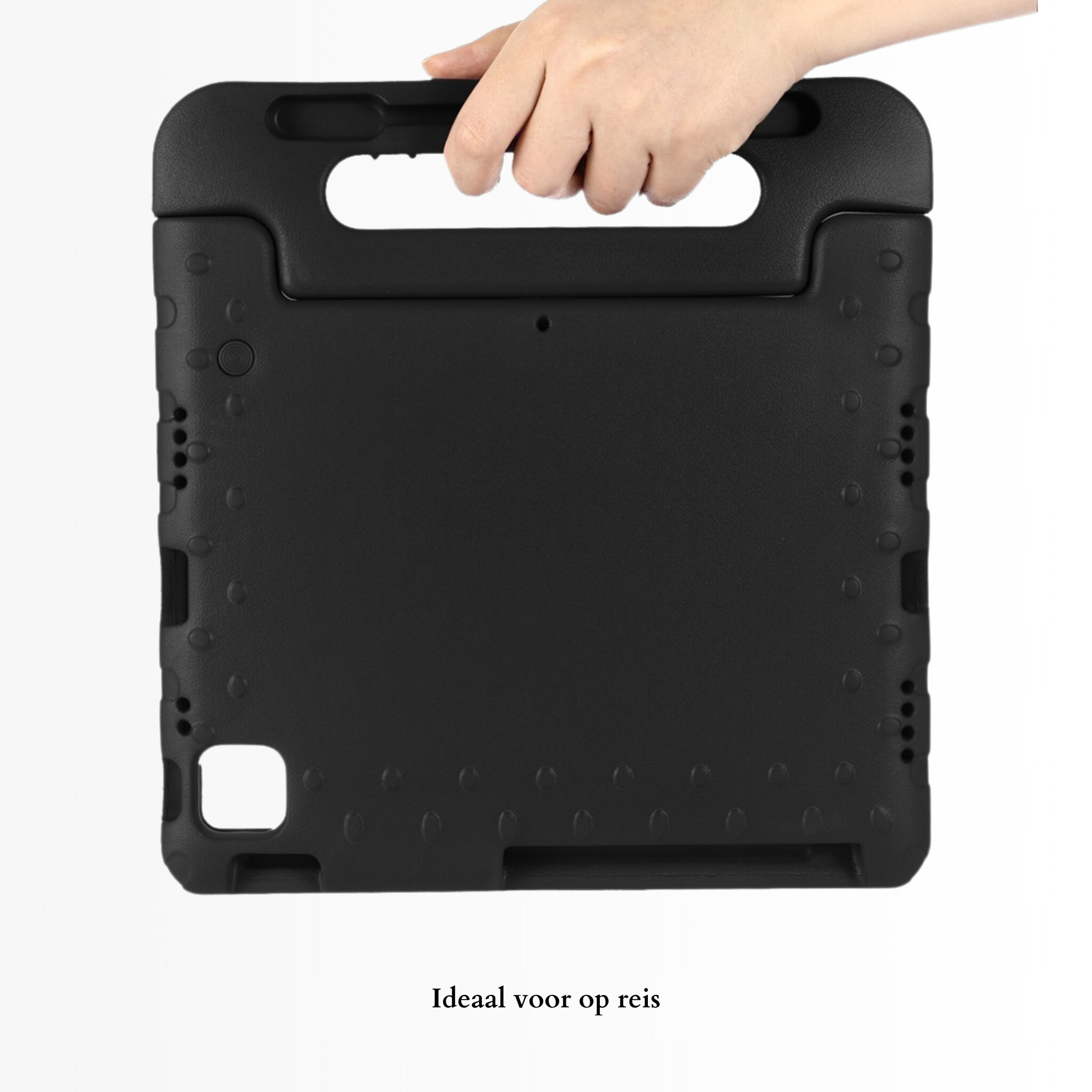 iPad Air 11 inch (2024/2025) EVA Schokbestendige Kinderhoes met handvat - Zwart