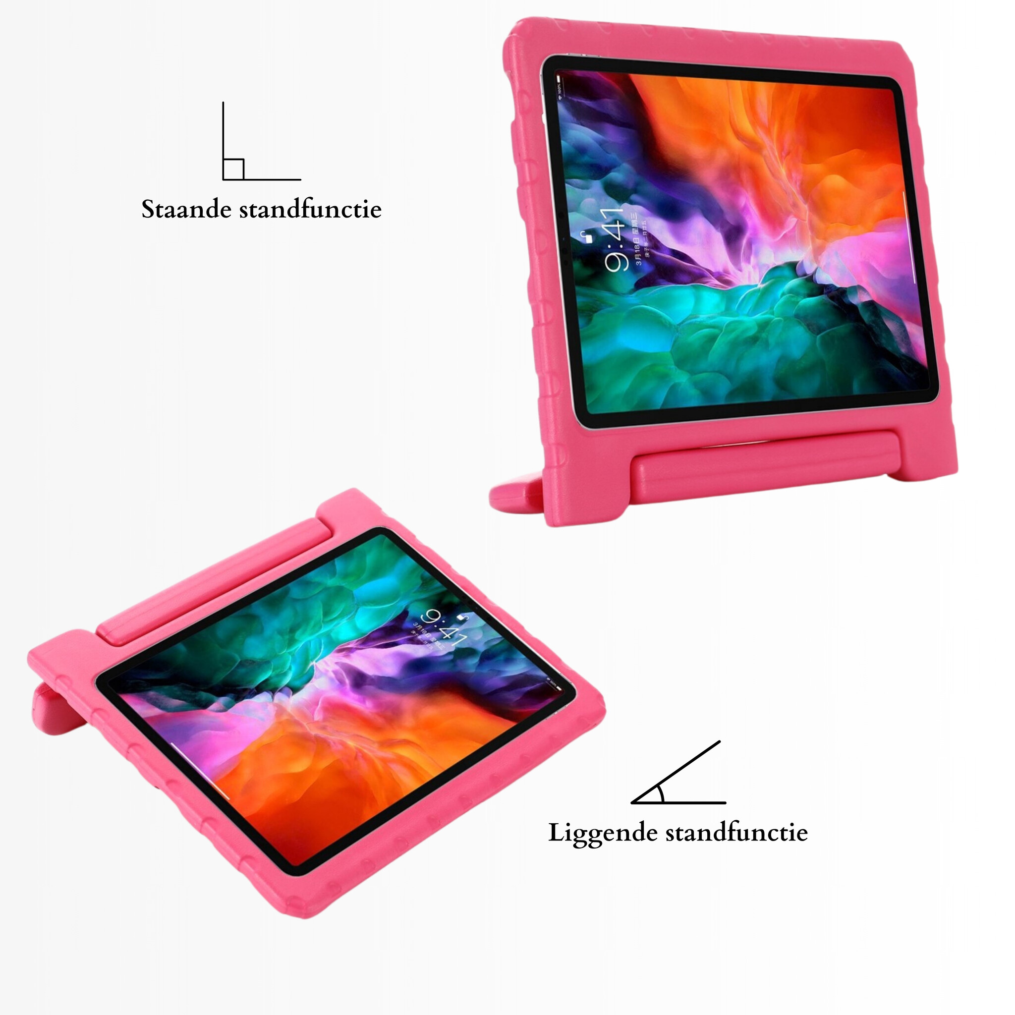 iPad Air 11 inch (2024/2025) EVA Schokbestendige Kinderhoes met handvat - Roze