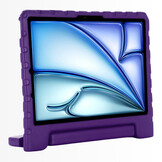 iPad Air 11 inch (2024/2025) EVA Schokbestendige Kinderhoes met handvat - Paars