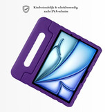 iPad Air 11 inch (2024/2025) EVA Schokbestendige Kinderhoes met handvat - Paars