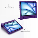 iPad Air 11 inch (2024/2025) EVA Schokbestendige Kinderhoes met handvat - Paars
