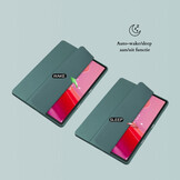 Lenovo Tab M11 Luxe Acrylic Tri-Fold Bookcase hoes - Groen