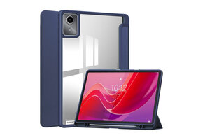 Lunso Lenovo Tab M11 - Luxe Acrylic Tri-Fold Bookcase hoes - Blauw