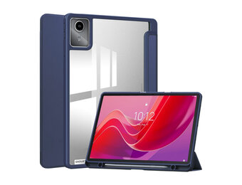 Lunso Lenovo Tab M11 - Luxe Acrylic Tri-Fold Bookcase hoes - Blauw