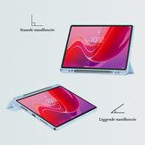 Lenovo Tab M11 Luxe Acrylic Tri-Fold Bookcase hoes - Babyblauw